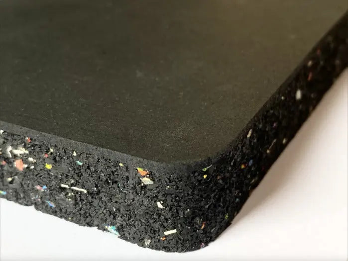 Legend Jet Black 15mm Rubber Gym Tile Sample Swatch