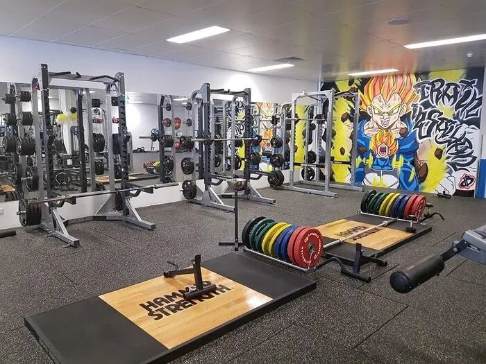 Legend White Speckle 15mm Rubber Gym Tiles