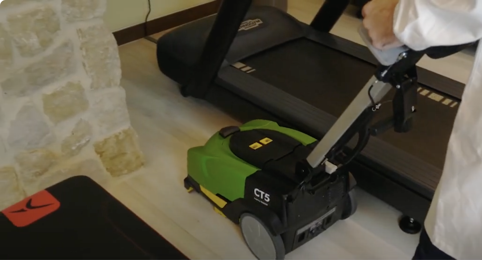 Gym Floor Cleaning with CT5 Floor Scrubber