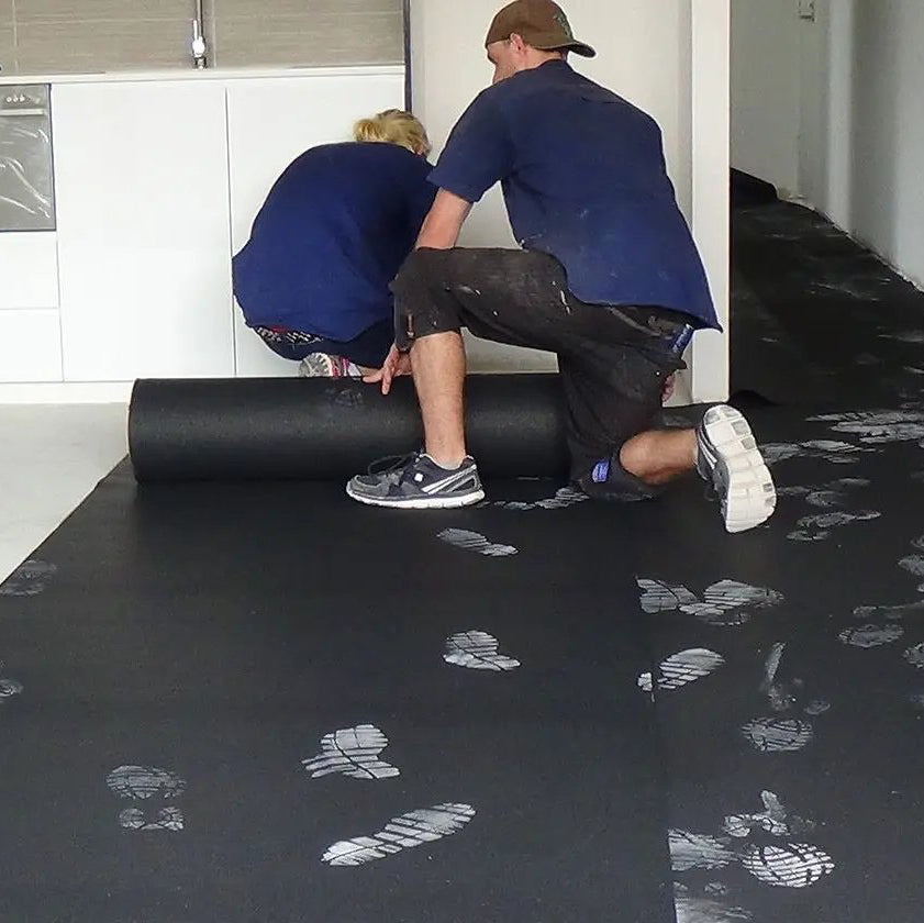 A1 AcoustaMat Underlay being laid