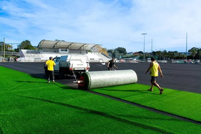 A1 AeroRoll Rubber Shock Pad installed under a soccer pitch