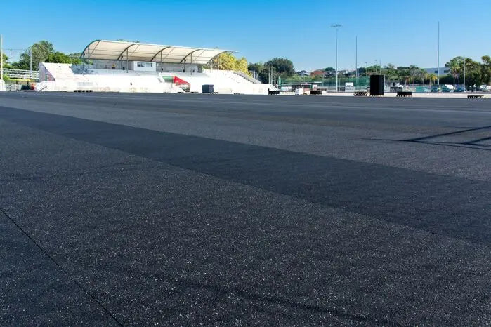 A1 AeroRoll Rubber Shock Pad just installed on a football pitch