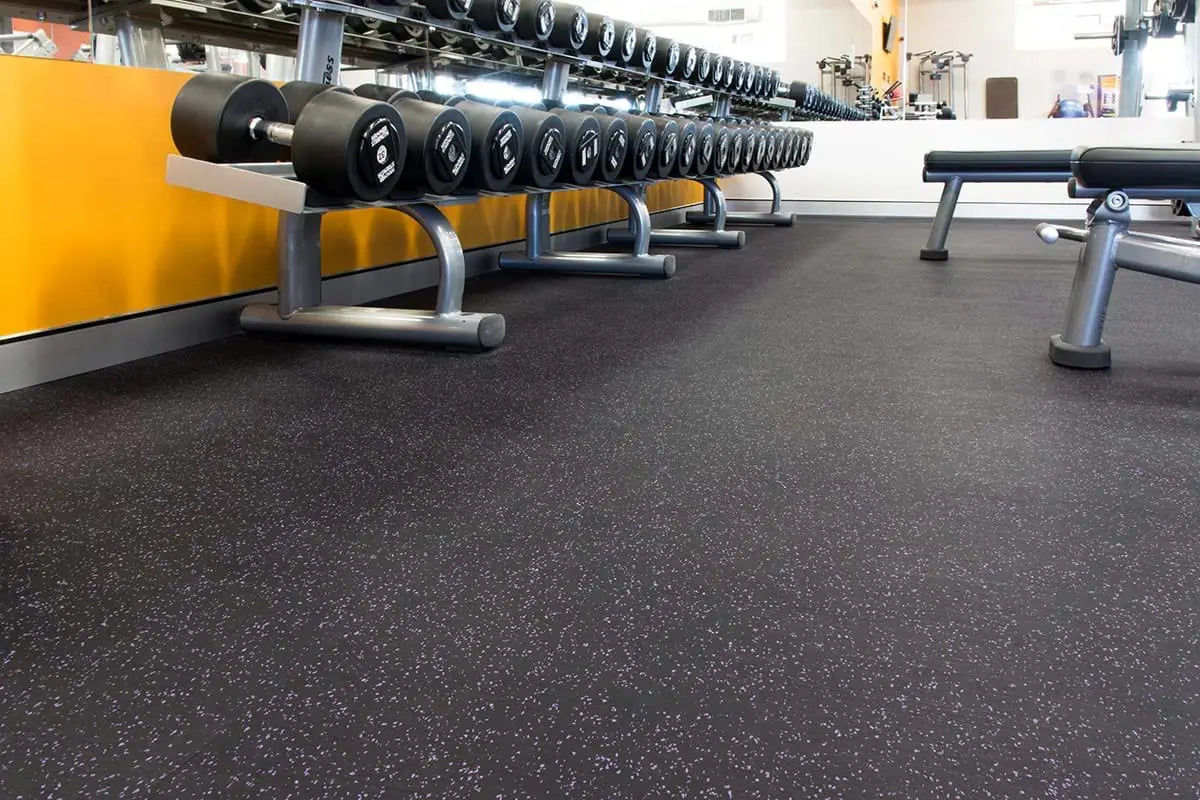 A1 Rolled Rubber Gym Flooring installation 3