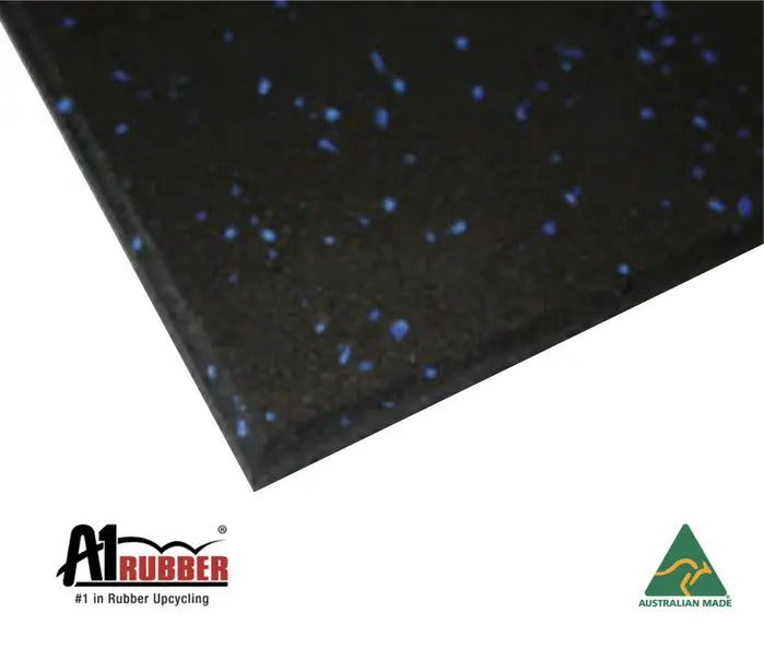 A1 Rubber 15mm Gym Tile Blue Speckle