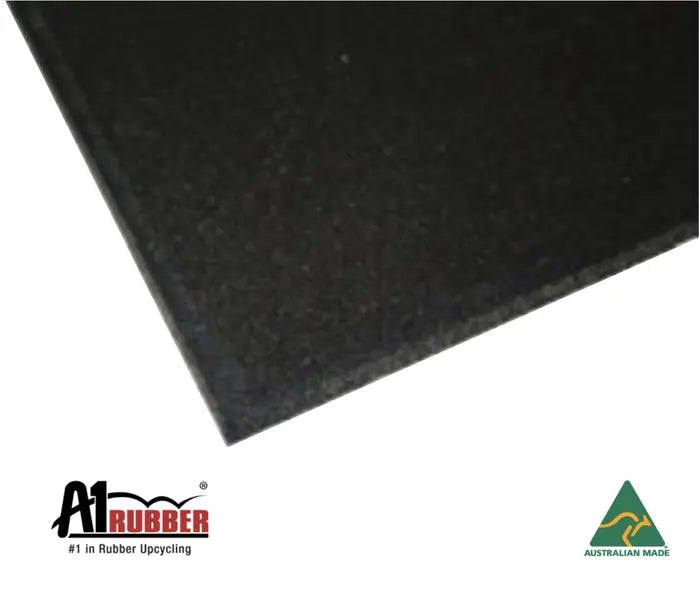 A1 Rubber 15mm Gym Tile Plain Black