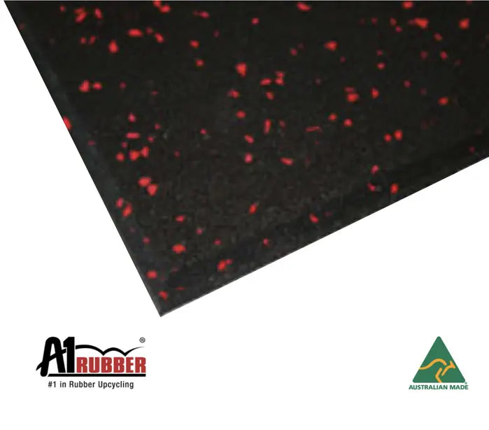 A1 Rubber 15mm Gym Tile Red Speckle