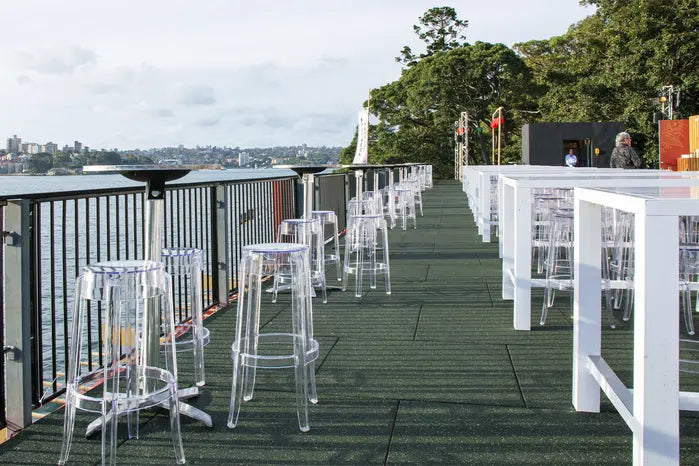 A1 Rubber 15mm Gym Tile installation on Sydney Harbour 2