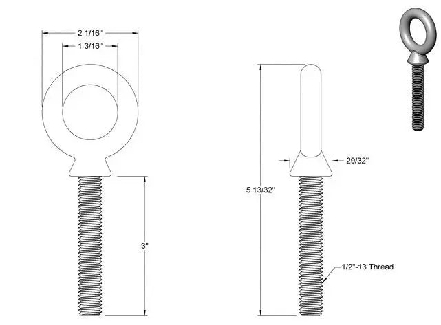 Fuji Bag Rack Replacement Eye-Bolts