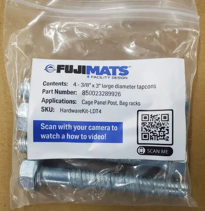 Fuji Concrete Anchor Screw Kit - 4 Pack for mounting MMA Cage Panels