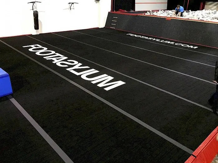 Fuji Gymnastics Roll Out Mats 50mm Black with Custom Logo