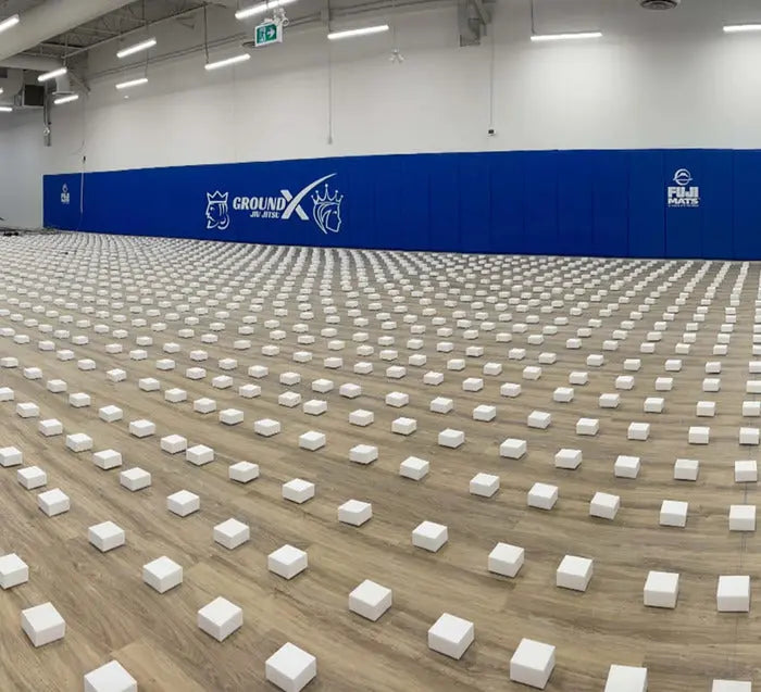 Fuji Subfloor Super Blocks installation 2