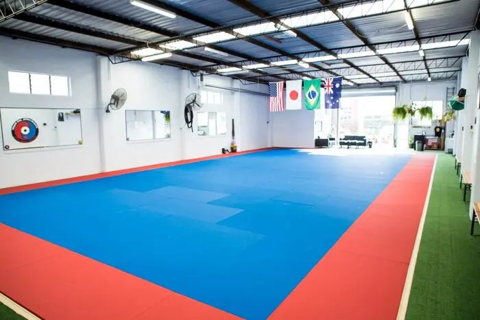 Fuji Tatami Mats in Blue and Red