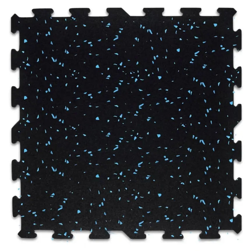 Legend Interlocking Gym Tile in Blue Speckle