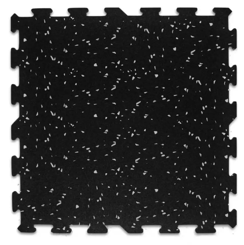 Legend Interlocking Gym Tile in Dark Grey Speckle
