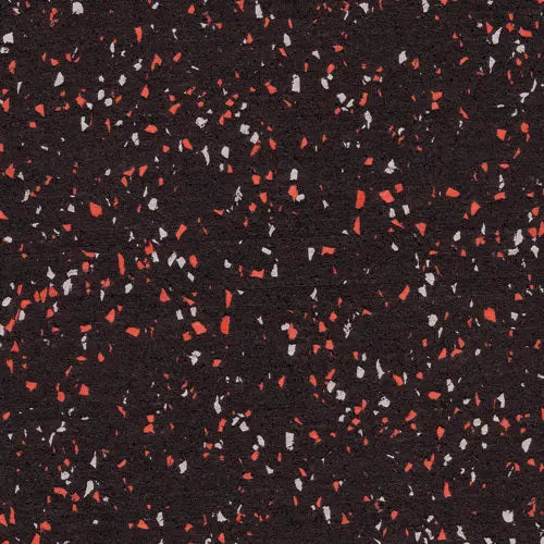 Legend Rolled Rubber Gym Flooring Red and Grey Speckle