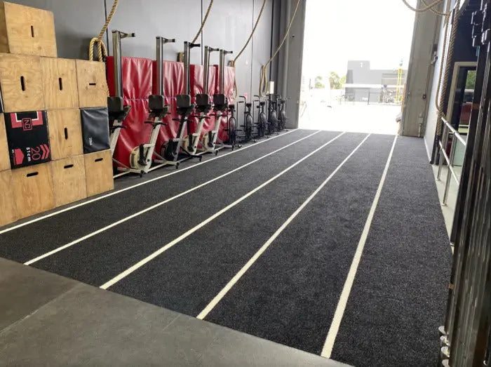 Legend Speed Turf - Black with White Lines Double-wide