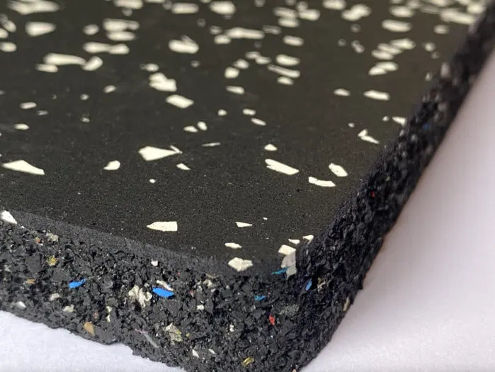 Legend Snowflake Speckle 15mm Rubber Gym Tile Sample Swatch